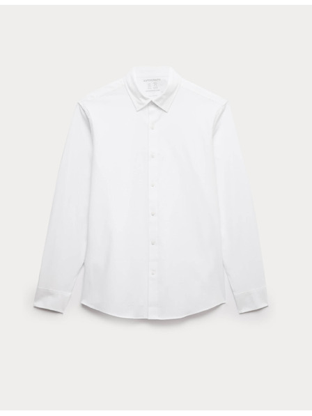 Marks & Spencer Elastická bavlnená košeľa klasického strihu s technológiou 360 Flex™ Marks & Spencer biela