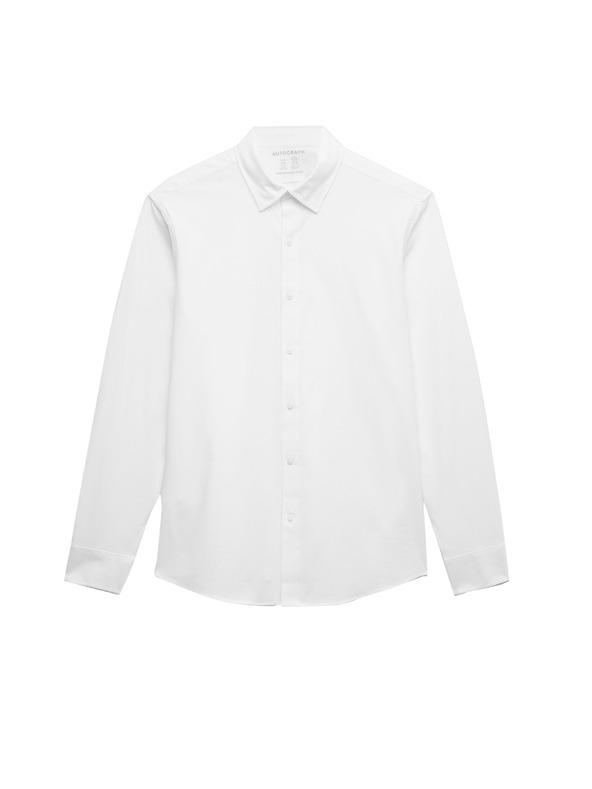 Marks & Spencer Elastická bavlnená košeľa klasického strihu s technológiou 360 Flex™ Marks & Spencer biela