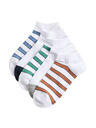 Marks & Spencer Krátke pruhované ponožky Trainer Liners™ s technológiou Cool & Fresh™ a vysokým podielom bavlny, sada 5 párov Marks & Spencer biela