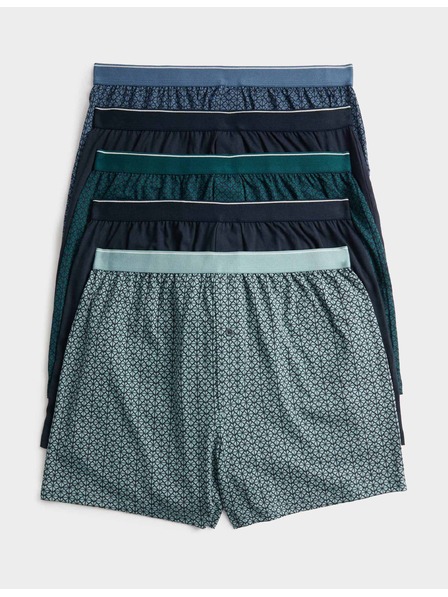 Marks & Spencer Boxerky s geometrickým vzorom zo 100% bavlny s technológiou Cool & Fresh™, 5 ks Marks & Spencer zelená