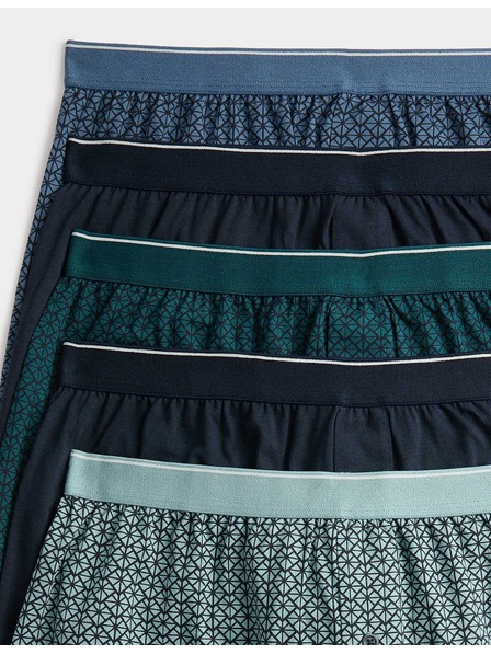 Marks & Spencer Boxerky s geometrickým vzorom zo 100% bavlny s technológiou Cool & Fresh™, 5 ks Marks & Spencer zelená