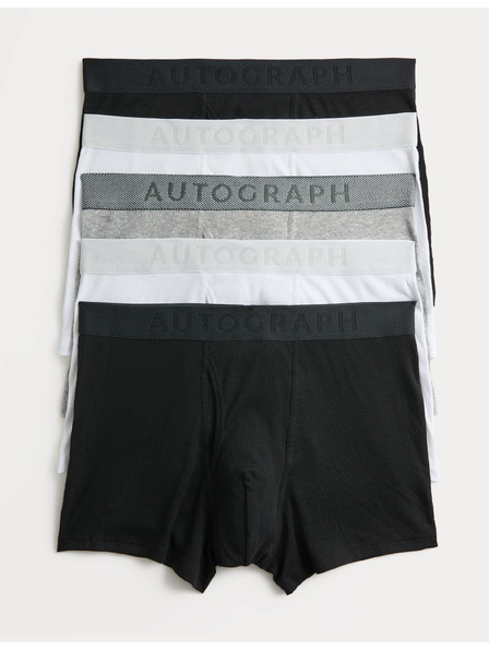 Marks & Spencer 5 kusov žebrovaných strečových trenýrok s vysokým obsahom bavlny Marks & Spencer viacfarebná