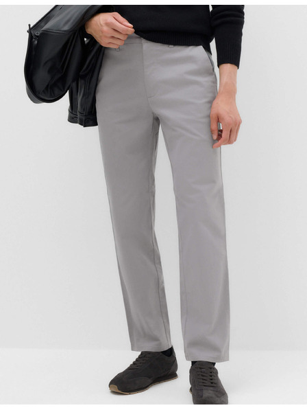 Marks & Spencer Strečové chino nohavice regular fit Marks & Spencer sivé