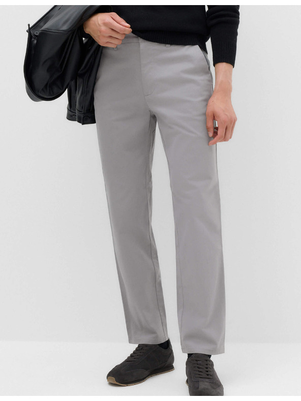 Marks & Spencer Strečové chino nohavice regular fit Marks & Spencer sivé