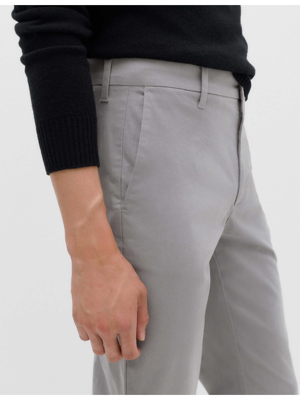 Marks & Spencer Strečové chino nohavice regular fit Marks & Spencer sivé