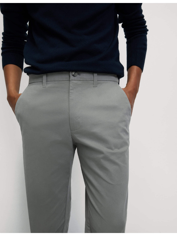 Marks & Spencer Strečové chino nohavice slim fit Marks & Spencer sivé