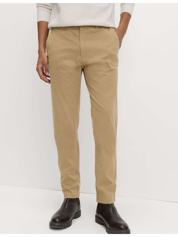 Marks & Spencer Strečové chino nohavice slim fit Marks & Spencer béžová