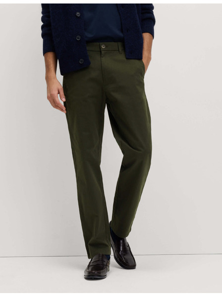 Marks & Spencer Strečové chino nohavice regular fit Marks & Spencer zelené