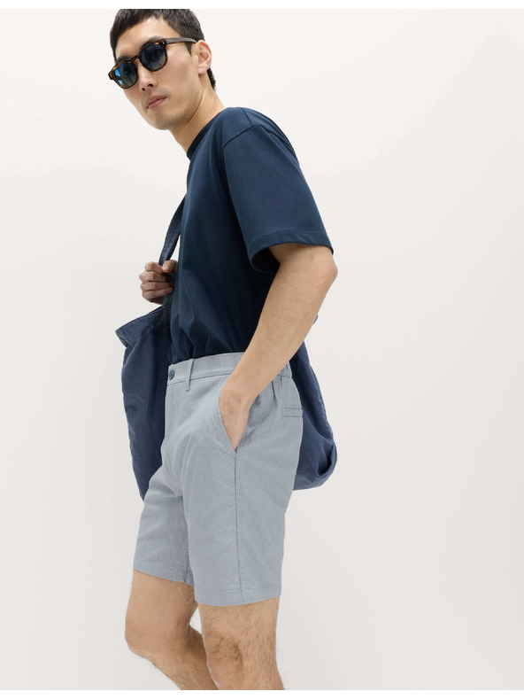 Marks & Spencer Šortky chino s čiastočne elastickým pásom Marks & Spencer modrá