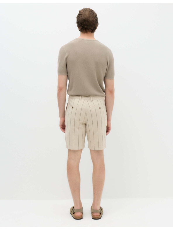 Marks & Spencer Chino šortky, zo zmesi ľanu Marks & Spencer béžová