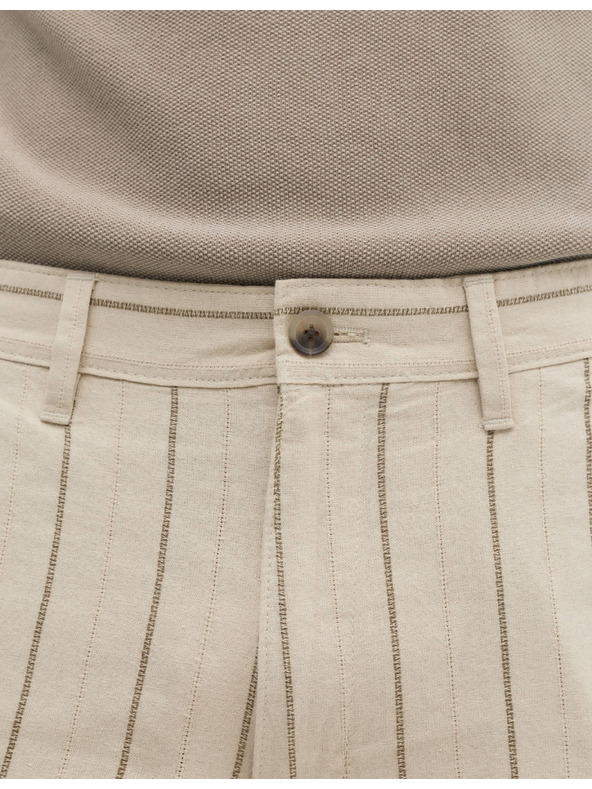 Marks & Spencer Chino šortky, zo zmesi ľanu Marks & Spencer béžová