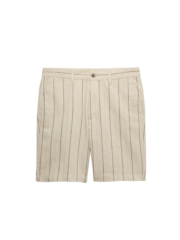 Marks & Spencer Chino šortky, zo zmesi ľanu Marks & Spencer béžová