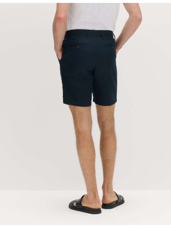 Marks & Spencer Chino šortky, zo zmesi ľanu Marks & Spencer námornícka modrá