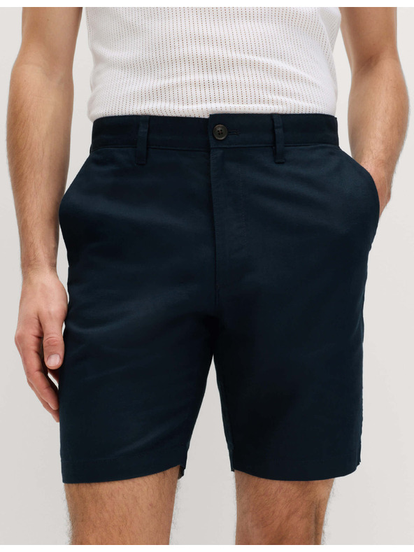 Marks & Spencer Chino šortky, zo zmesi ľanu Marks & Spencer námornícka modrá