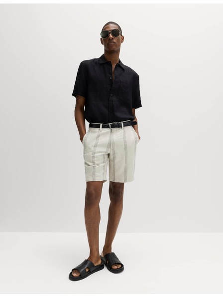 Marks & Spencer Chino šortky, zo zmesi ľanu Marks & Spencer béžová