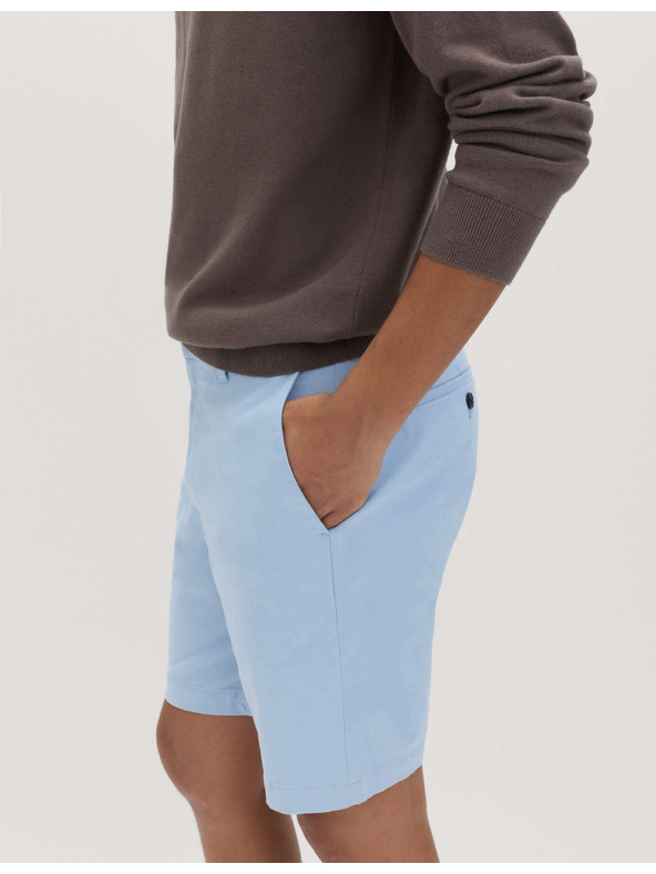 Marks & Spencer Strečové chino šortky, normálny strih Marks & Spencer modrá