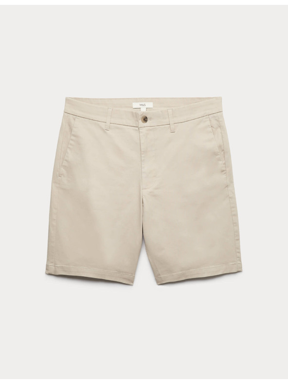 Marks & Spencer Elastické chino šortky, normálny strih Marks & Spencer béžová