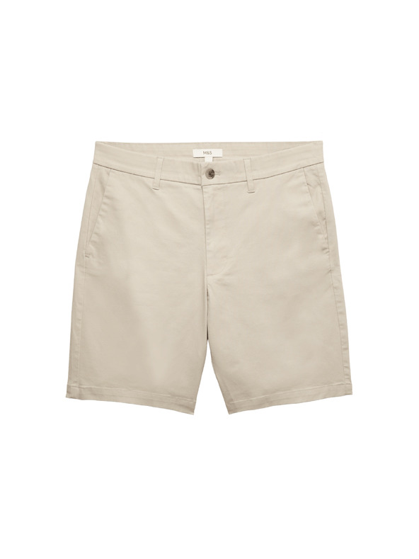 Marks & Spencer Elastické chino šortky, normálny strih Marks & Spencer béžová