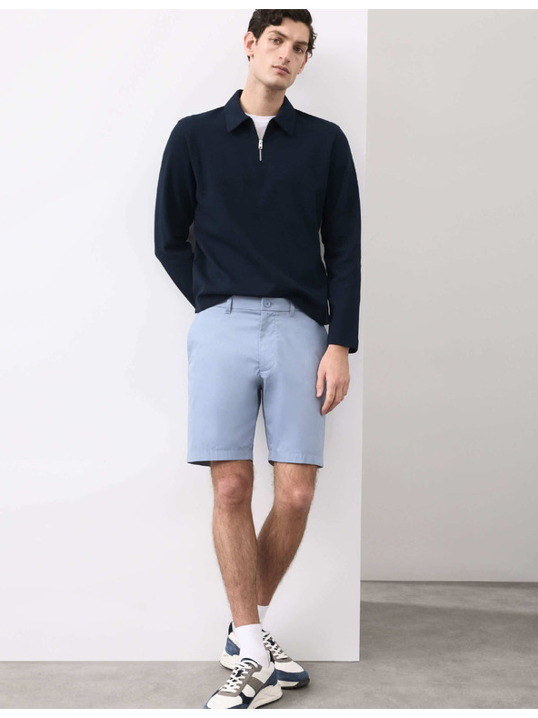 Marks & Spencer Ľahké chino šortky bežného strihu Marks & Spencer modrá