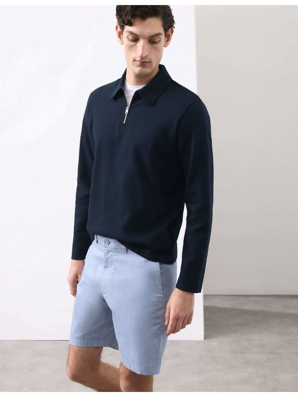 Marks & Spencer Ľahké chino šortky bežného strihu Marks & Spencer modrá