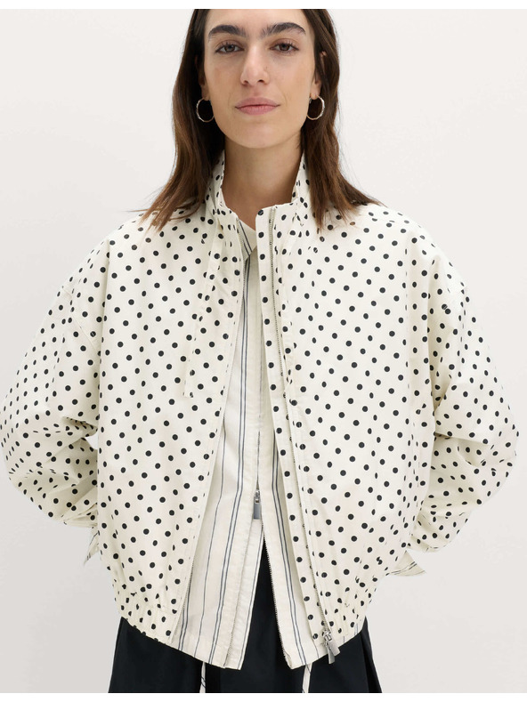 Marks & Spencer Bunda typu bomber s vysokým podielom bavlny a stojáčikom Marks & Spencer smotanová