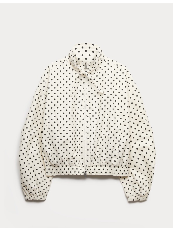Marks & Spencer Bunda typu bomber s vysokým podielom bavlny a stojáčikom Marks & Spencer smotanová