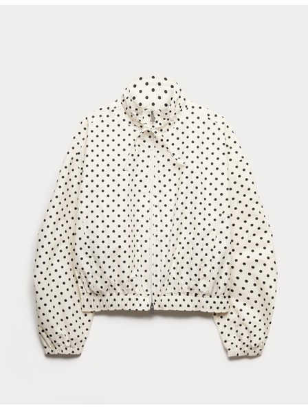 Marks & Spencer Bunda typu bomber s vysokým podielom bavlny a stojáčikom Marks & Spencer smotanová