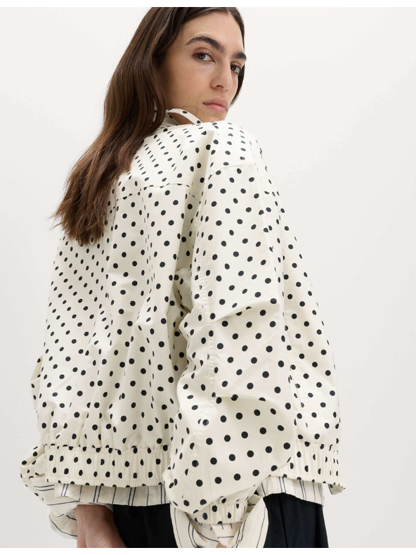 Marks & Spencer Bunda typu bomber s vysokým podielom bavlny a stojáčikom Marks & Spencer smotanová