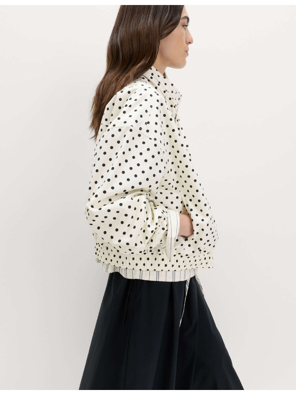 Marks & Spencer Bunda typu bomber s vysokým podielom bavlny a stojáčikom Marks & Spencer smotanová