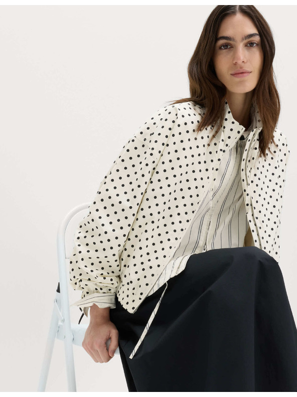 Marks & Spencer Bunda typu bomber s vysokým podielom bavlny a stojáčikom Marks & Spencer smotanová