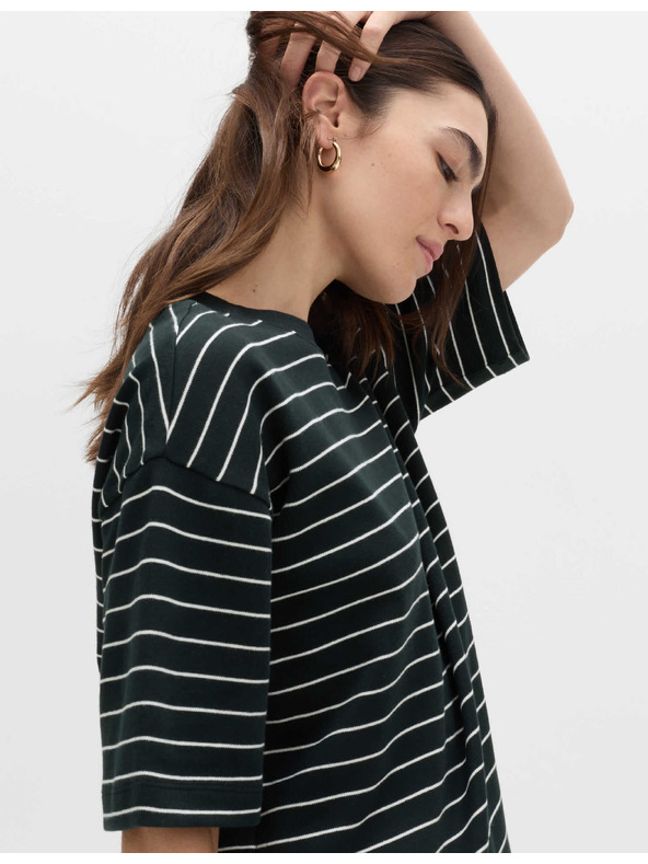 Marks & Spencer Top štvorcového strihú z čistej bavlny s vysokou gramážou Marks & Spencer čierna