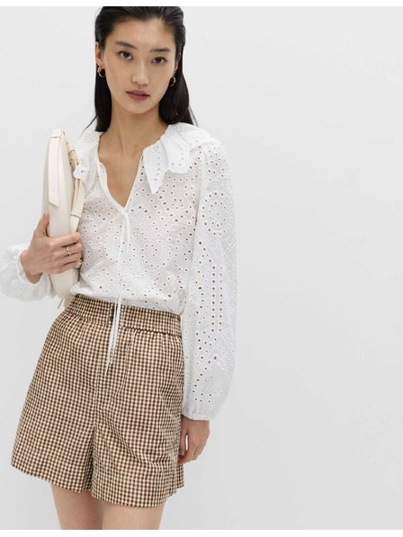 Marks & Spencer Šortky s vysokým pásom z vichy kára Marks & Spencer hnedá