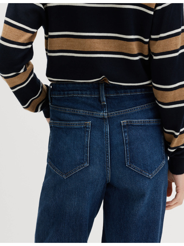 Marks & Spencer Džínsy ku členkom strihu Mom s vysokým pásom Marks & Spencer námornícka modrá