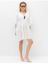 Marks & Spencer Kaftan mini šaty z čistej bavlny s ozdobným viazaním Marks & Spencer biela