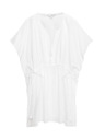 Marks & Spencer Kaftan mini šaty z čistej bavlny s ozdobným viazaním Marks & Spencer biela