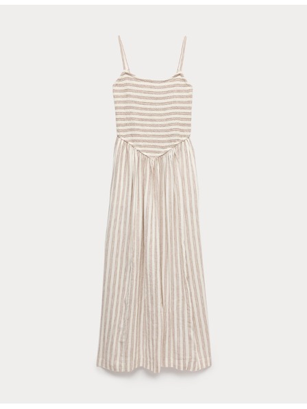 Marks & Spencer Rasenice maxi šaty s vysokým obsahom ľanu Marks & Spencer hnedá