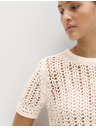 Marks & Spencer Pletený top s textúrou a vysokým podielom bavlny Marks & Spencer smotanová