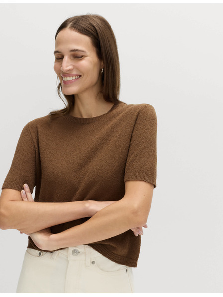 Marks & Spencer Pletený top úzkeho strihu buklé, s vysokým podielom bavlny Marks & Spencer zelená