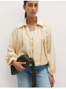 Marks & Spencer Plisovaná bunda bomber, z čistého materiálu Lycocell™ Marks & Spencer krémová