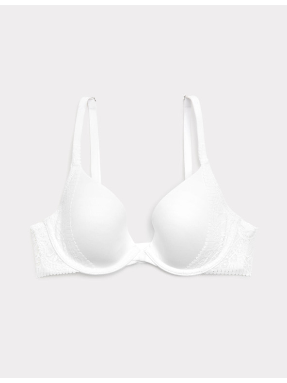 Marks & Spencer Hladká dekoltová podprsenka Body Soft™ s kostícami, veľ. A–E Marks & Spencer biela