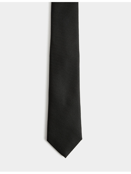 Marks & Spencer Kravata zo 100% hodvábu s textúrou Marks & Spencer čierna