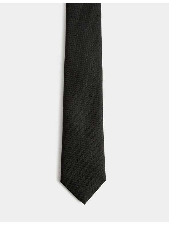 Marks & Spencer Kravata zo 100% hodvábu s textúrou Marks & Spencer čierna
