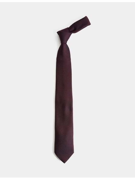 Marks & Spencer Kravata zo 100% hodvábu s textúrou Marks & Spencer červená