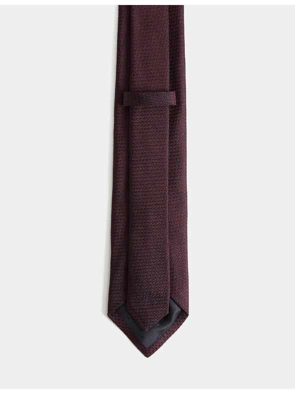 Marks & Spencer Kravata zo 100% hodvábu s textúrou Marks & Spencer červená