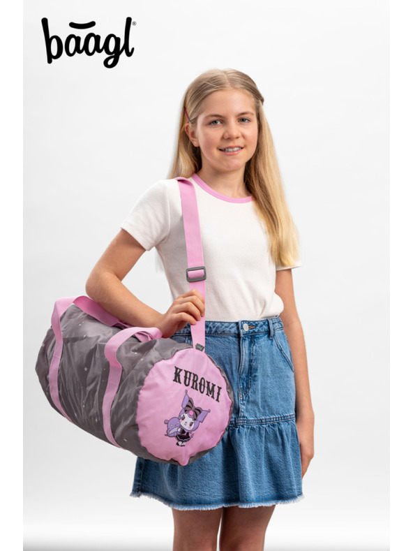 BAAGL  BAAGL SET 3 Skate Kuromi Grey: batoh, penal, športová taška GRS