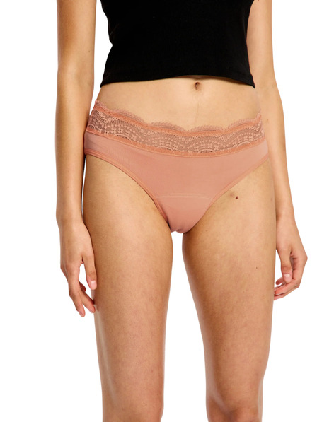 Modibodi Menštruačné nohavičky Modibodi Sensual Hi Waist Bikini Light Cameo Peach