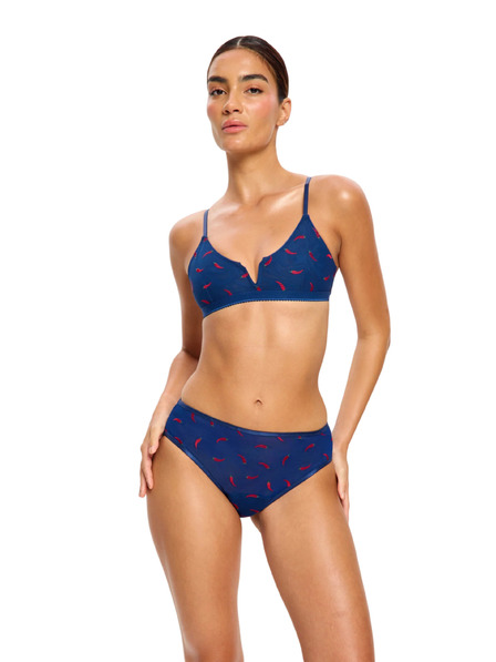 Modibodi Menštruačné nohavičky Modibodi Intimates V Day Hi Waist Brief Moderate Navy Chilli