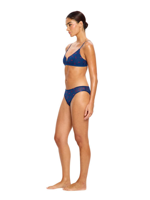 Modibodi Menštruačné nohavičky Modibodi Intimates V Day Cheeky Brief Light Navy Chilli