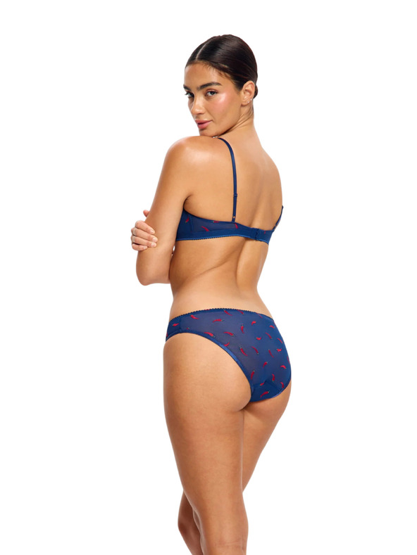 Modibodi Menštruačné nohavičky Modibodi Intimates V Day Cheeky Brief Light Navy Chilli