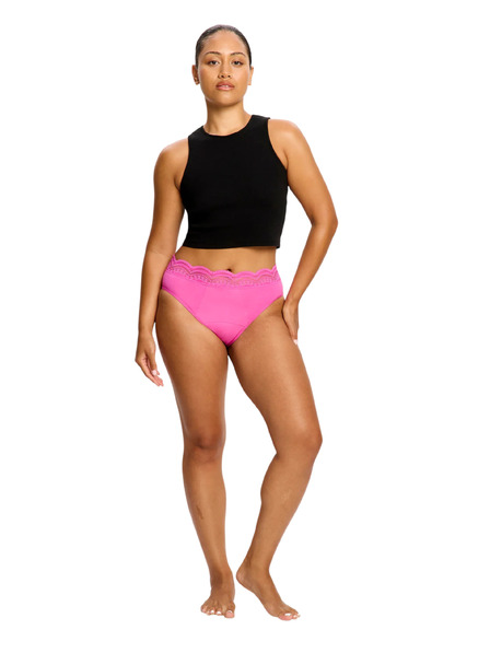 Modibodi Menštruačné nohavičky Modibodi Sensual Hi Waist Bikini Super Electric Fuchsia